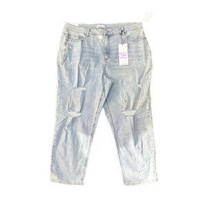 Women's Light Blue Distressed Jeans